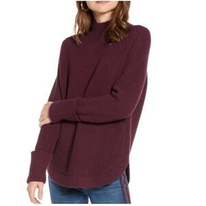 Treasure & Bond Burgundy Turtleneck Sweater
